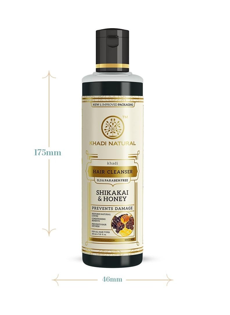 Khadi Natural Khadi Natural Shikakai and Honey Shampoo for Strong Hair Herbal Shampoo for Controlling Hair Fall Natural Shampoo for Repairing Damaged Hair SLS and Paraben Free Suitable for All Hair Types 210ml  - Image 2