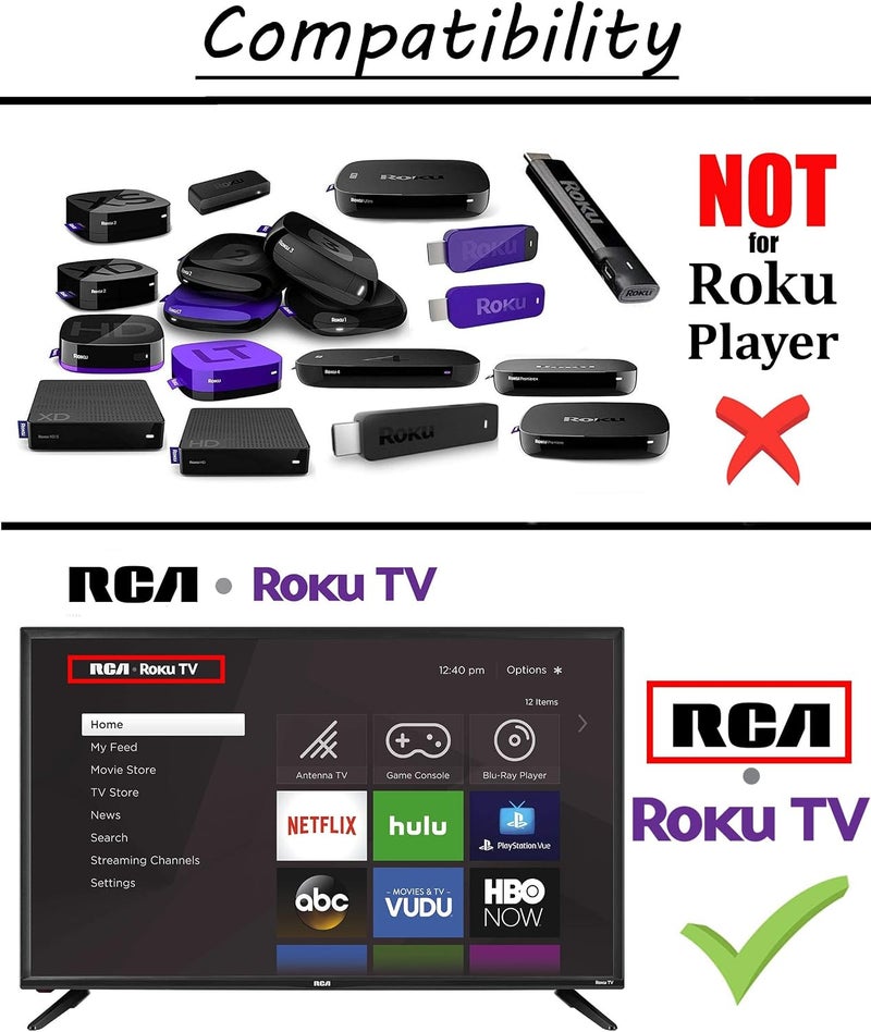 Amaz247 RCA ROKU TV Remote w/Volume Control & TV Power Button for All RCA Roku Built-in TV. NO Pairing! - Image 3