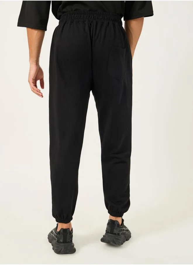 ستايلي Slogan Print Cotton Rich Fleece Oversized Joggers