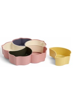 Plan A Flower Design Serving Plate, 5 Compartments with Clear Lid with Gold Frame Perfect for Serving Desserts, Nuts, and Treats - Adds a Sophisticated Touch to Your Hospitality (Orange with Copper Frame)  - Image 4