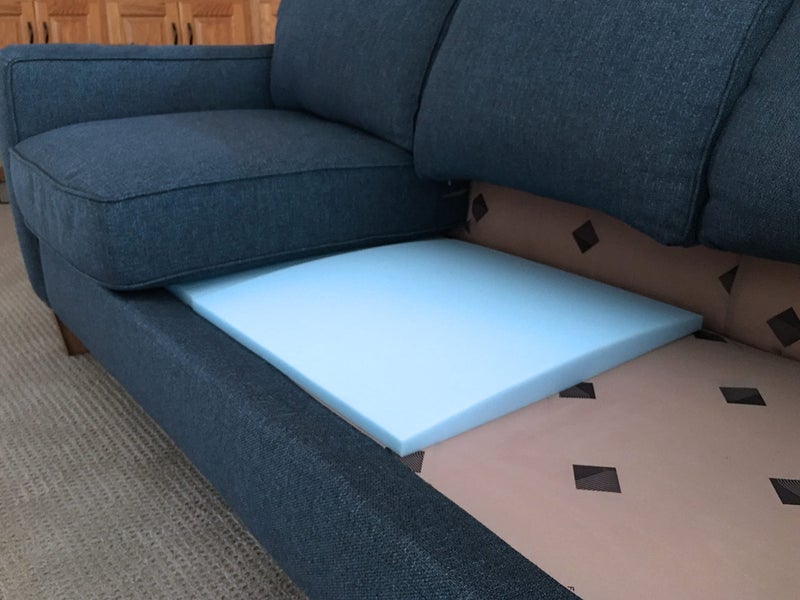 Stratiform Original Curve Couch Cushion Support for Sagging Seat  Blue Medium Density Foam Insert  2 Pads  20x20x2 x2  Sag Repair Pad for Couch Sectional Chair  Slip Resistant  Made in USA