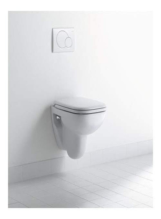 Duravit مقعد وغطاء D-Code بمفصلات بيضاء من الفولاذ المقاوم للصدأ مع إغلاق تلقائي - Image 2