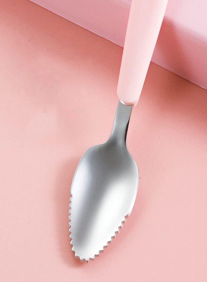 SEMITO Double Head Baby Spoon Silicone Soft Baby Fruit Scraping Mud Feeding 2 in1 Multifuntional Serrated Training Spoon Scrapping Fruits for Children Babies Kids/Toddlers Multicolor (Pack of 1) - Image 2