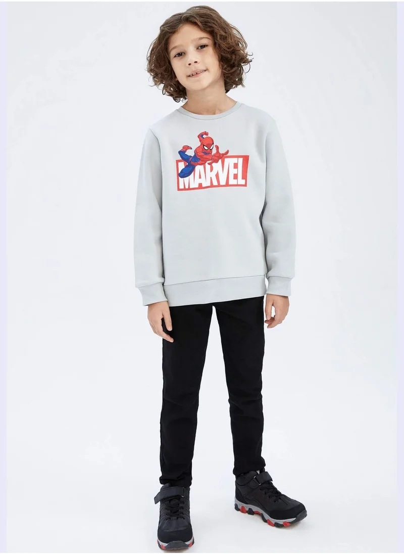 DeFacto Boy Spiderman Licenced Regular Fit Crew Neck Long Sleeve Knitted Sweatshirt