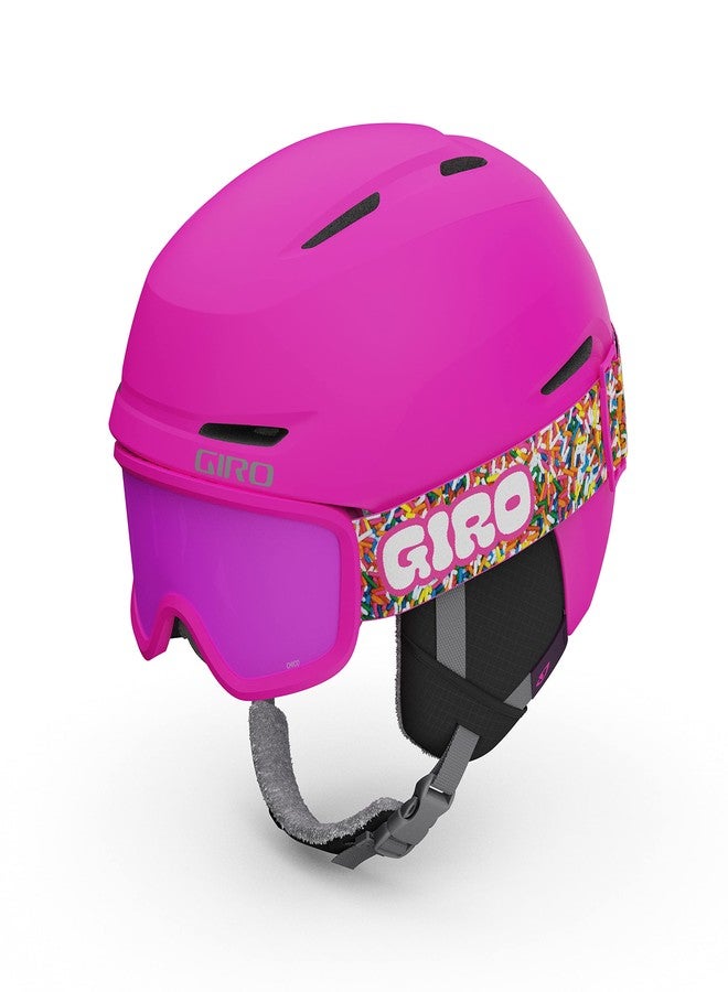 Giro Spur Kids Snow Helmet Goggle Combo - (Combo) Matte Bright Pink (Limited) - Size X-Small - Image 1