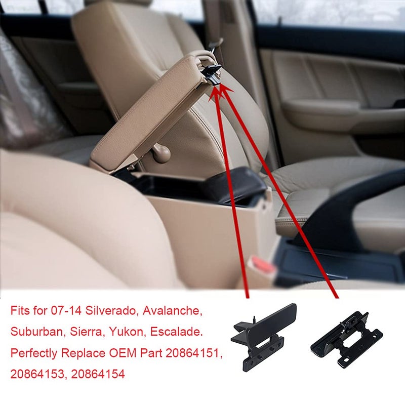 POWERWORKS Pack of 2 Lid Latch for Center Console Armrest Fits for 07-14 Silverado, Avalanche, Suburban, Sierra, Yukon, Escalade - Perfectly Replace Part 20864151, 20864153, 20864154 - Image 5
