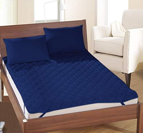 Rajasthan Crafts Microfiber Double Bed Waterproof and Dust Proof Mattress Protector (Blue, 72x72 inches) (TC-MP001-7272-B) - Image 2