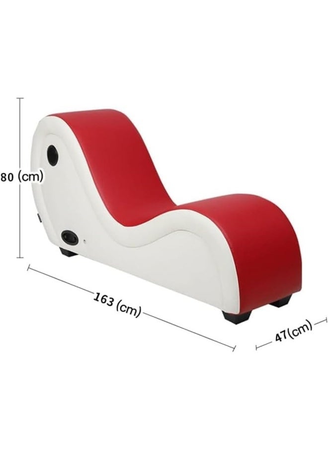 Generic - S Shape Modern Curved Chaise Lounge Chair (Grey) - Image 1