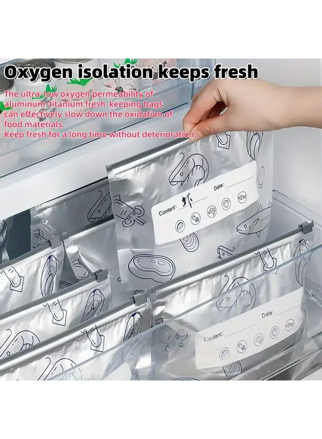 40pcs Reusable Aluminum Foil Food Storage Bags Airtight Odorproof Freezer Fridge Safe 3 Sizes - Image 1