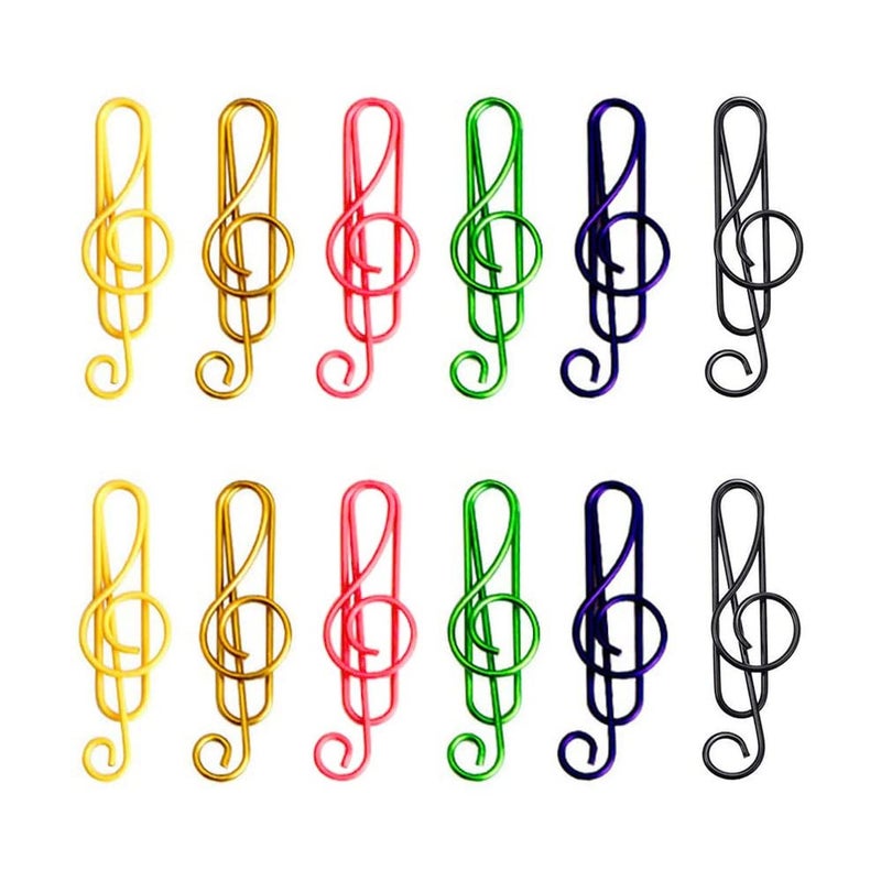 YTYKINOY 50 Pieces Music Paper Clips Musical Notes Clips Note Style Paper Clips Holders Clamps for Desk Bookmark Office School - Image 5