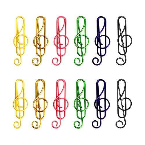 YTYKINOY 50 Pieces Music Paper Clips Musical Notes Clips Note Style Paper Clips Holders Clamps for Desk Bookmark Office School - Image 1