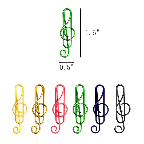 YTYKINOY 50 Pieces Music Paper Clips Musical Notes Clips Note Style Paper Clips Holders Clamps for Desk Bookmark Office School - Image 2