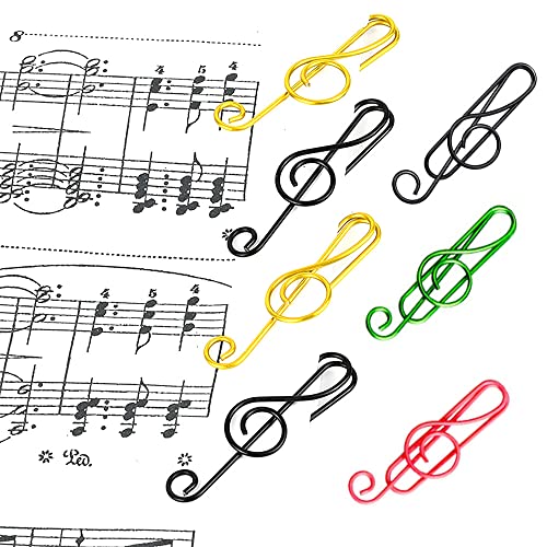 YTYKINOY 50 Pieces Music Paper Clips Musical Notes Clips Note Style Paper Clips Holders Clamps for Desk Bookmark Office School - Image 3
