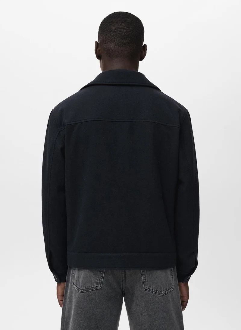 مانجو مان Wool-blend jacket with pocket