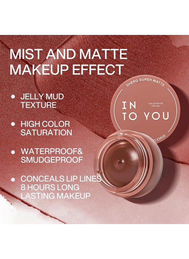 INTO YOU - Matte Liquid Lipstick For Women, Canned Long Lasting Nude Lipstick Waterproof With Lip Brush, No Transfer, High Pigmented With Lightweight Lip Mud Texture(C-Em08) - Image 1