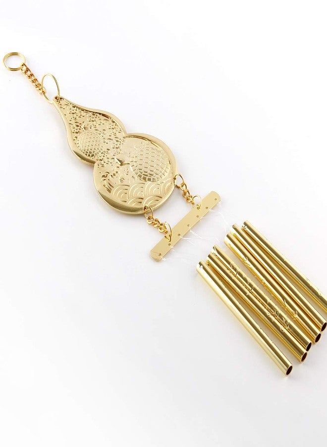 I-MART Feng Shui Brass Gourd, Wu Lou, Hu Lu, Lou Shui 6 Rod Windchime - Image 2