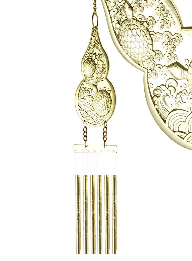 I-MART Feng Shui Brass Gourd, Wu Lou, Hu Lu, Lou Shui 6 Rod Windchime - Image 1