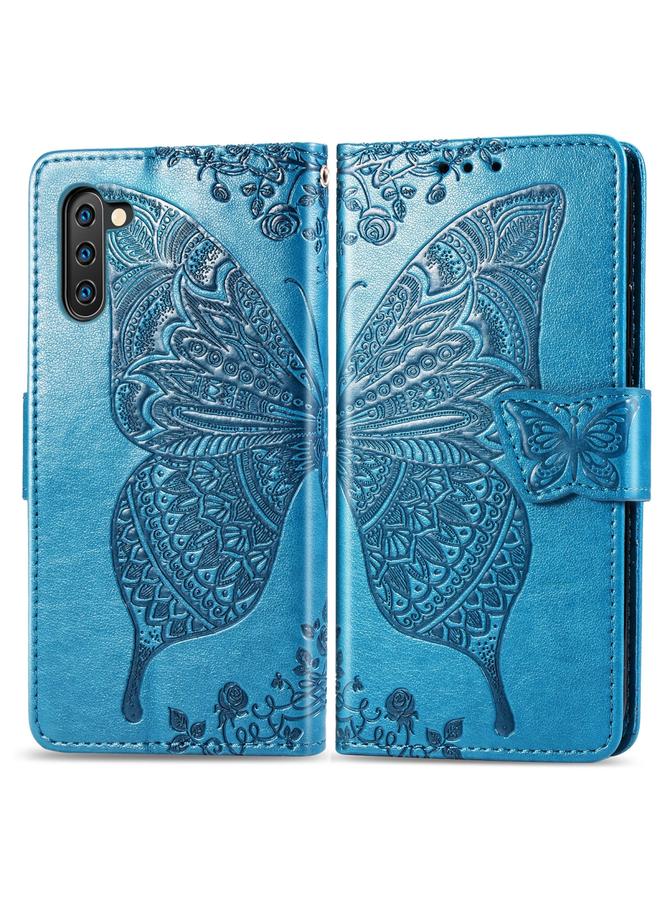 S-TOP Butterfly Love Flowers Embossing Horizontal Flip Leather Case For Galaxy Note 10 with Holder & Card Slots & Wallet & Lanyard - Image 1