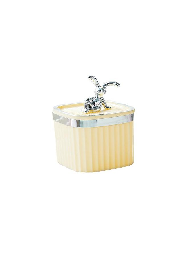 Thoraya Toothpick Holder Large Capacity Fashion Look Toothpick Container Storage Box Jar for Home Restaurant Cream Yellow  - Image 2