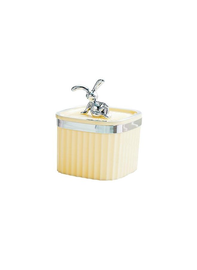 Thoraya Toothpick Holder Large Capacity Fashion Look Toothpick Container Storage Box Jar for Home Restaurant Cream Yellow  - Image 1