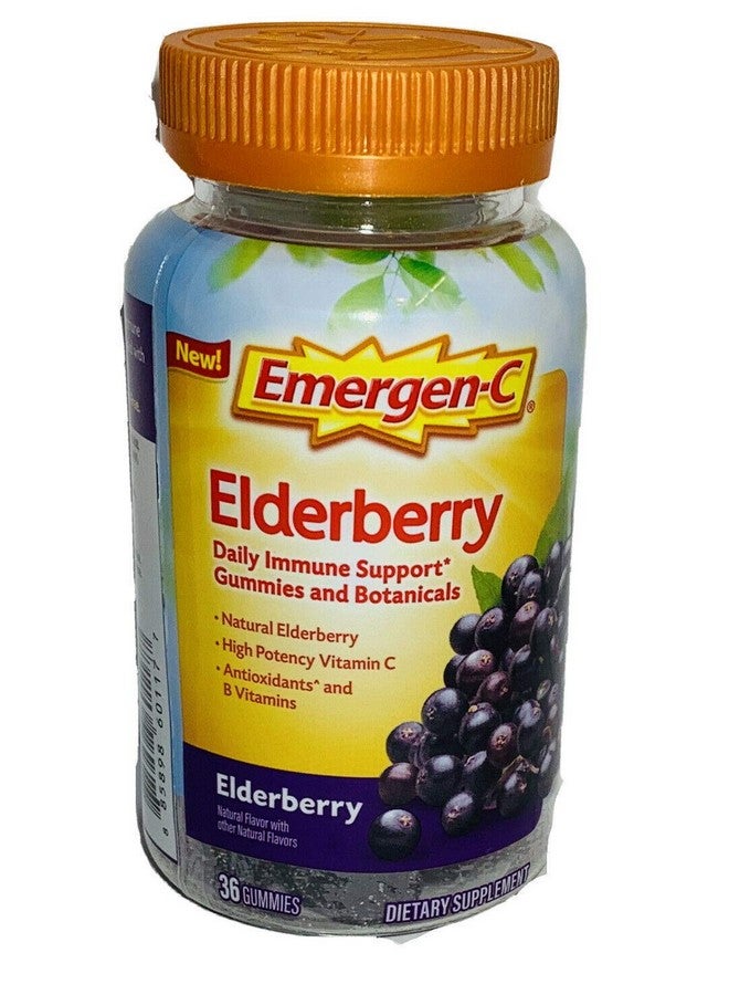 Emergen-C Elderberry Gummies Elderberry Immune Support Natural Flavors With High Potency Vitamin C 36 Count - Image 2
