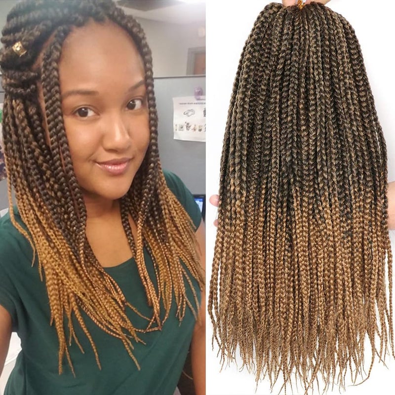 XCHSLB 7 Packs Goddess Box Braids Crochet Hair 18 Inch Prelooped Crochet Box Braids Crochet Hair for Black Women Braiding Hair 18 Inch 7 Packs 1B27