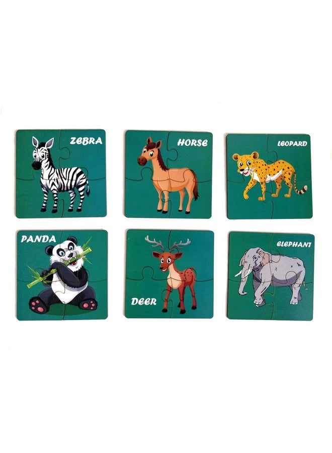 FunBlast Animal Jigsaw Puzzles for Kids, Wooden Paperless Jigsaw Puzzles for Kids - 20 Pcs (Multicolor) - Image 3