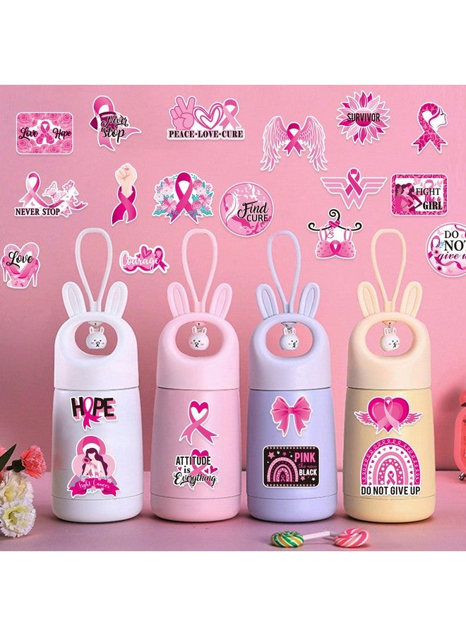 Qpout 185Pcs Breast Cancer Awareness Stickers Pink Ribbon Stickers Decals Hope Faith Strength Cure Decor Stickers For Breast Cancer Month Accessories Support Fundraising Party Favors Supplies - Image 5