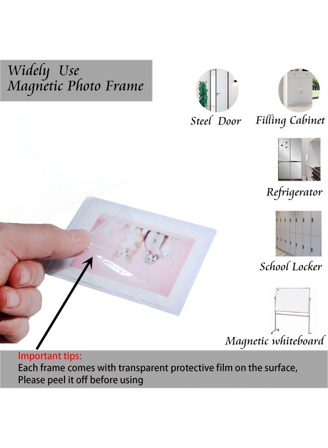 LAGIPA Magnetic Polaroid Picture Frame 2.5 X 3.5” Instax Mini Photo Frame For Fridge Photo Magnets For Refrigerator Polaroid Frame For Photos Photo Sleeve Pocket Wallet Size Picture Frame 10 Pack  - Image 4