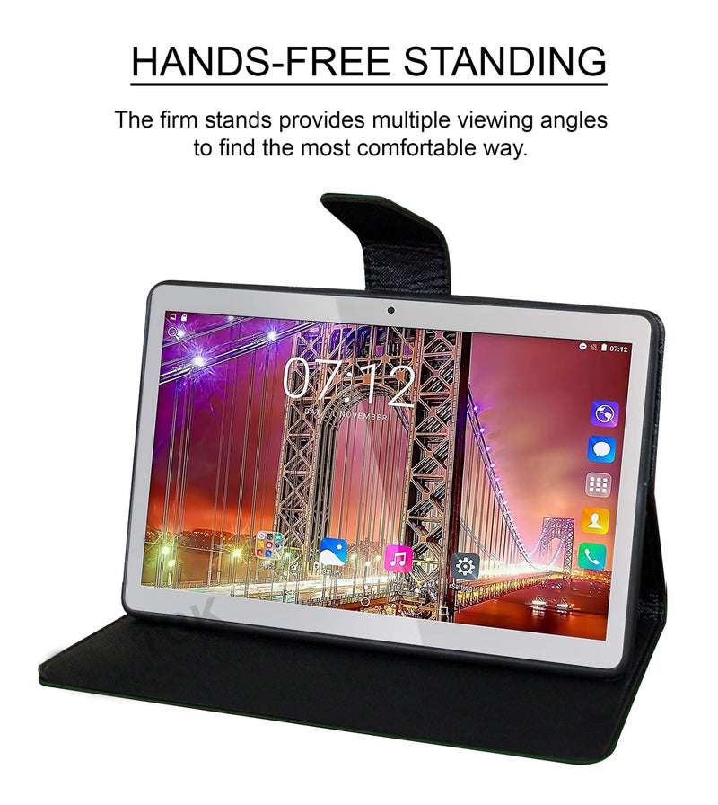 TGK Flip Case Cover for Fusion5 4G Tablet 10.1 Inch (25.65 cm) Plain Design (Green) - Image 2