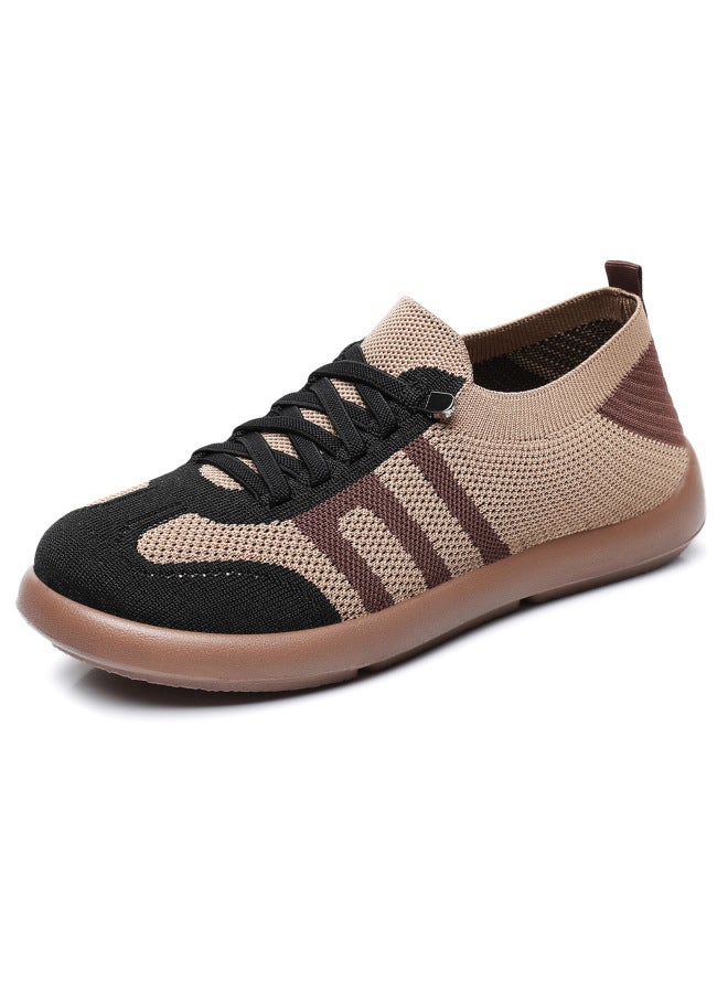 Women's Shoes, Versatile Spring New Style German Training Shoes, Fly-knit Breathable Casual Shoes, Flat Comfortable Sneakers