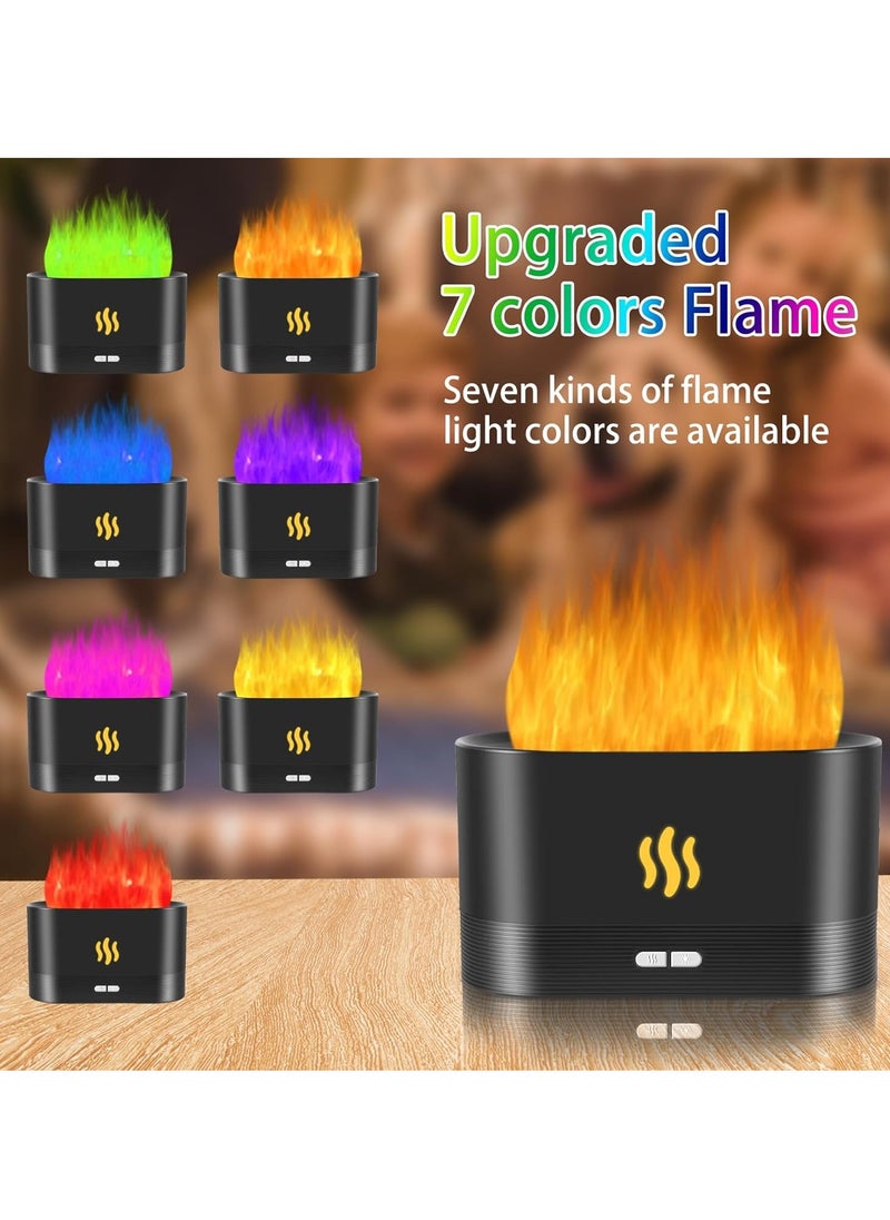 Joyelink - Colorful Flame Air Aroma Diffuser Humidifier 180ml Upgraded 7 Flame Colors Noiseless Essential Oil Diffuser for Home,Office,Yoga with Auto Off Protection - Image 1