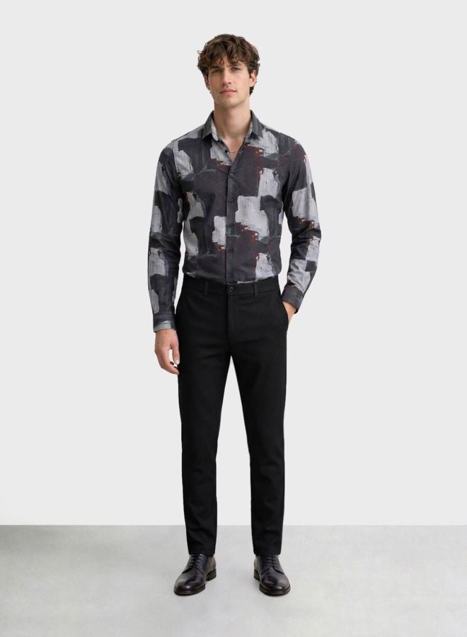 The Indian Garage Co Men Slim Fit Solid Cross Pocket Mid-Rise Chinos - Image 4