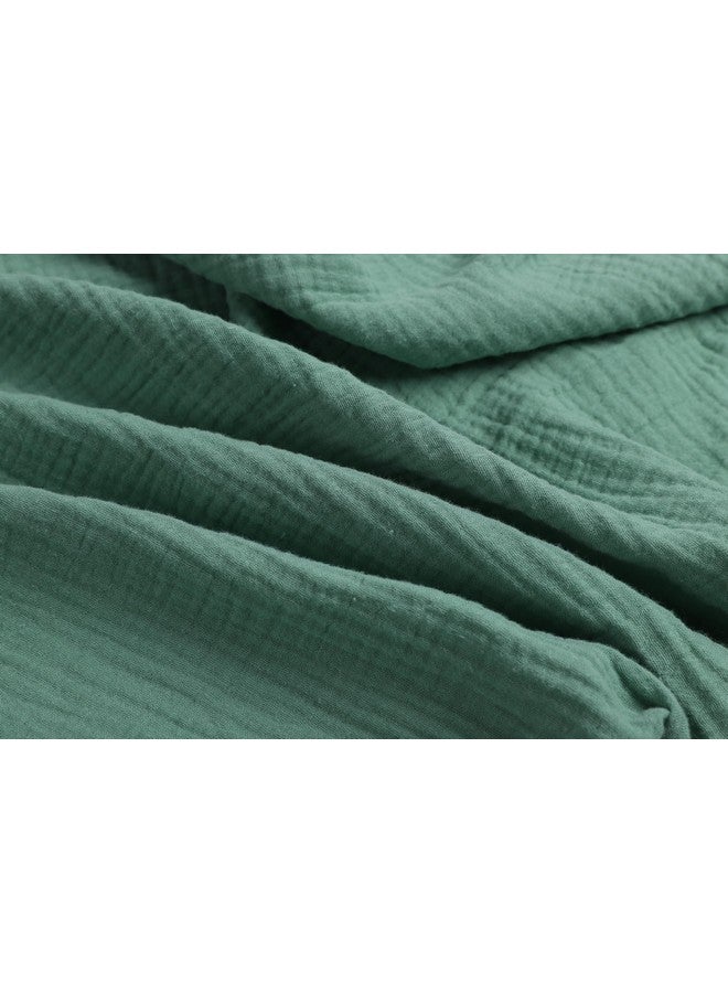 Onacosht Muslin Bassinet Sheets 24" x21" Compatible with Graco Pack ‘n-Play Dome LX Bassinet, Small Round Bassinet Sheets 2 Pack 100% Cotton Grey and Green - Image 2