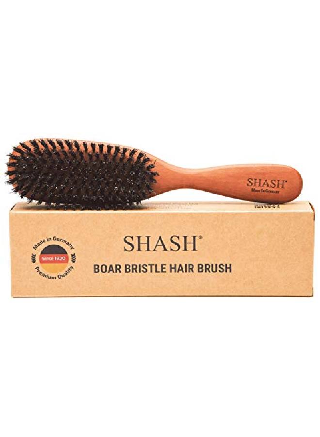 SHASH In Germany Shash The Classic 100% Boar Bristle Hair Brush, Suitable For Thin To Normal Hair Naturally Conditions Hair, Improves Texture, Exfoliates, Soothes And Stimulates The Scalp - Image 1