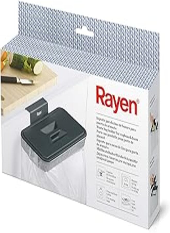 Rayen - Rayen Cabinet Door Trash Bag Holder, Dark Grey, Dimensions: 24.5 x 13.5 5.5 cm 6202 - Image 1