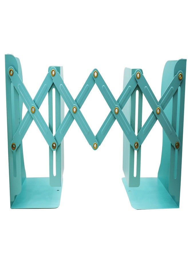 Aarvi Metal Book Shelf/Book Rack Adjustable Bookend Stand Holder in Unicorn Theme for Kids/Boys/Girls Home (Sea Green) - Image 4