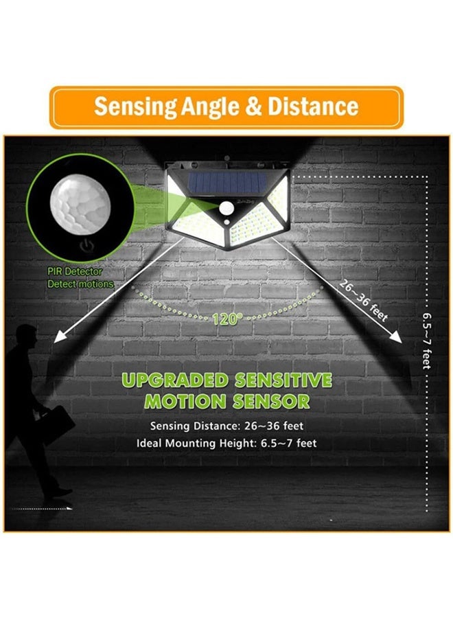 DUNISO 4 Pack Outdoor Solar Wall Lights，270° Wide Angle Led Solar Wall Lamp，Solar Motion Sensor Security Waterproof Outdoor Lights，Waterproof ，Mmoisture-proof，for Patio，Post，Step，Stair，Pathway，Yard，Black  - Image 4
