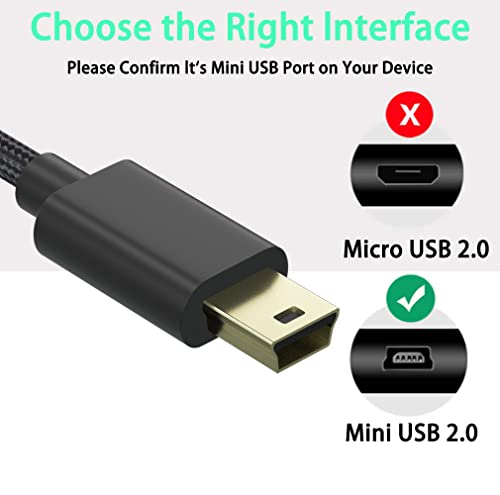 SCOVEE Camera USB Cable,Braided Mini USB Data Transfer Cord for Canon Rebel/PowerShot/EOS/DSLR/ELPH Digital Cameras, Camcorder Wire for Canon Rebel,Vixia PC Computer Interface Charger Replacement 3FT - Image 4