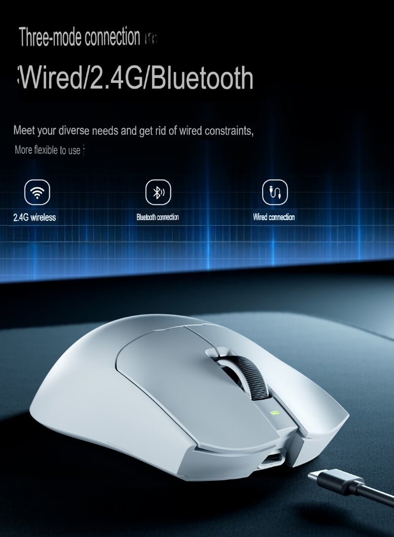 S9 Bluetooth Mouse, Comfortable Grip Lightweight Wireless Gaming Mouse With 100 Plus Hours Battery Life, Portable Rechargeable Computer Mouse For Gaming Office Home, (1pc, S9 White)  - Image 2