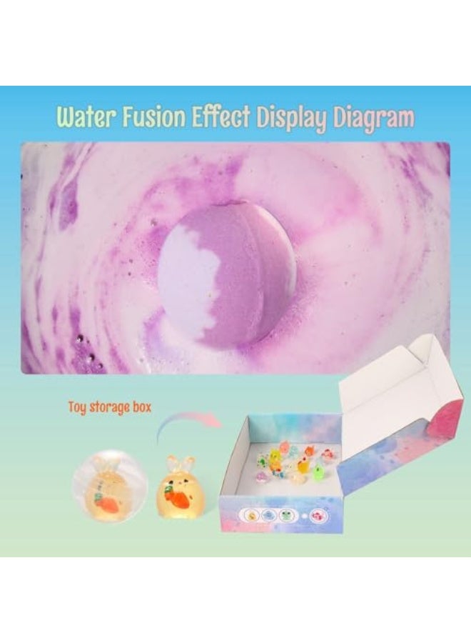 جوسيردا® قنابل الحمام للأطفال يحتوي على لعبة المفاجأة المتوهجة في الظلام ، حمام فقاعة ملون طبيعي وعضوي ، آمن وممتع وتعليمي ، هدية مثالية للفتيان والبنات!  (15) - Image 4