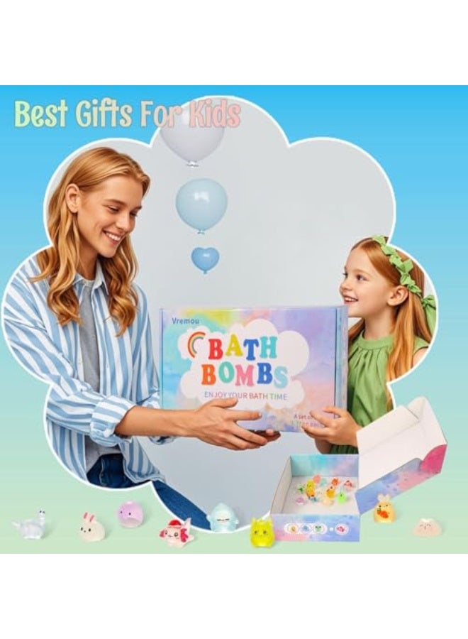 جوسيردا® قنابل الحمام للأطفال يحتوي على لعبة المفاجأة المتوهجة في الظلام ، حمام فقاعة ملون طبيعي وعضوي ، آمن وممتع وتعليمي ، هدية مثالية للفتيان والبنات!  (15) - Image 5