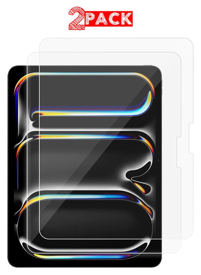 CATANES 2PCS Screen Protector for iPad Pro 13 Inch (M5/M4) 2025/2024/ iPad Air 13 Inch (M3/M2) 2025/2024 Tempered Glass Screen Saver Film Guard for iPad Pro 13/iPad Air 13 2025/2024 Release