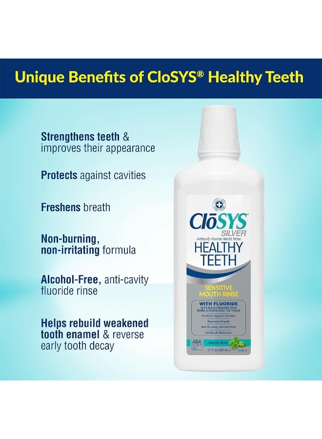 CloSYS غسول الفم كلوسيس للأسنان الصحية مضاد للتسوس مع الفلورايد 32 أونصة سائلة، لا يسبب حرقان ولا تهيج - Image 4
