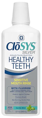 CloSYS غسول الفم كلوسيس للأسنان الصحية مضاد للتسوس مع الفلورايد 32 أونصة سائلة، لا يسبب حرقان ولا تهيج - Image 1