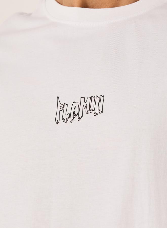 ستايلي تيشيرت بطباعة جرافيك بياقة دائرية واسعة - Image 5