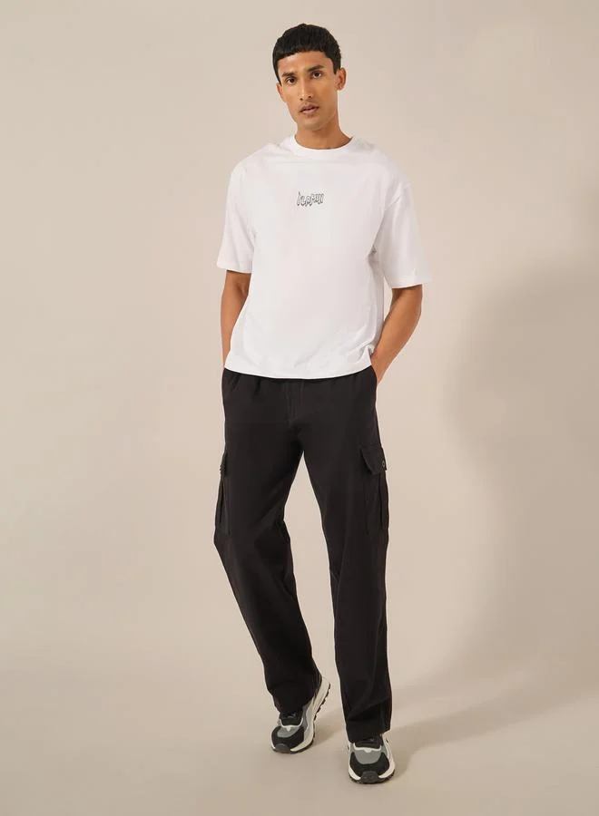 Styli Graphic Print Oversized Round Neck T-Shirt