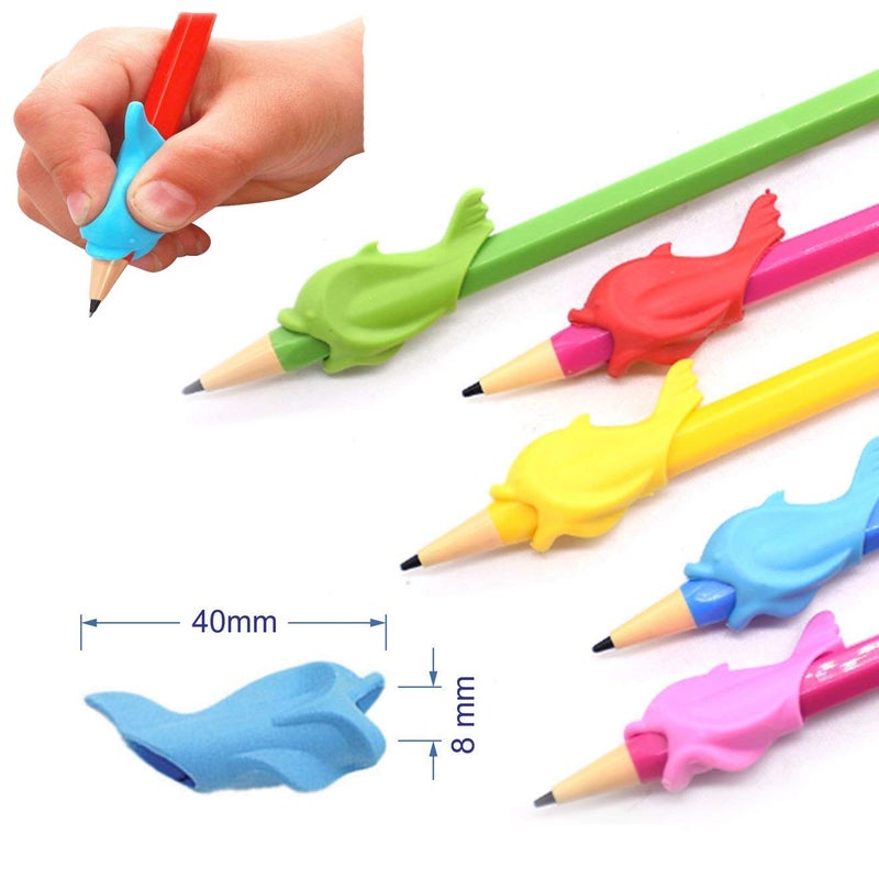 Geenber Pencil Grippers for Kids Handwriting 20Pcs Finger Grips Holder Ergonomic Writing Aid Grip Posture Correction Training Tools for Children Preschoolers Adults(6 Types) - Image 3