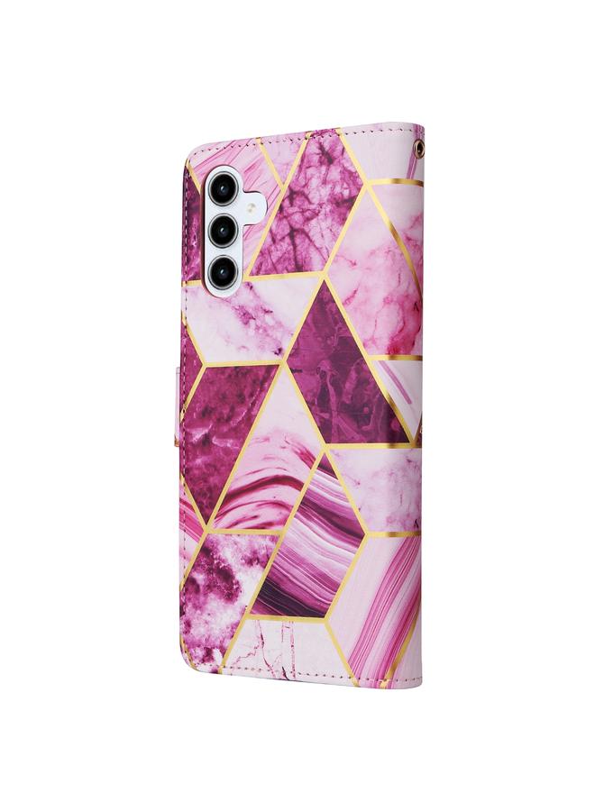 S-TOP Case For Samsung Galaxy A35 5G Marble Bronzing Stitching Leather Phone Case - Image 3