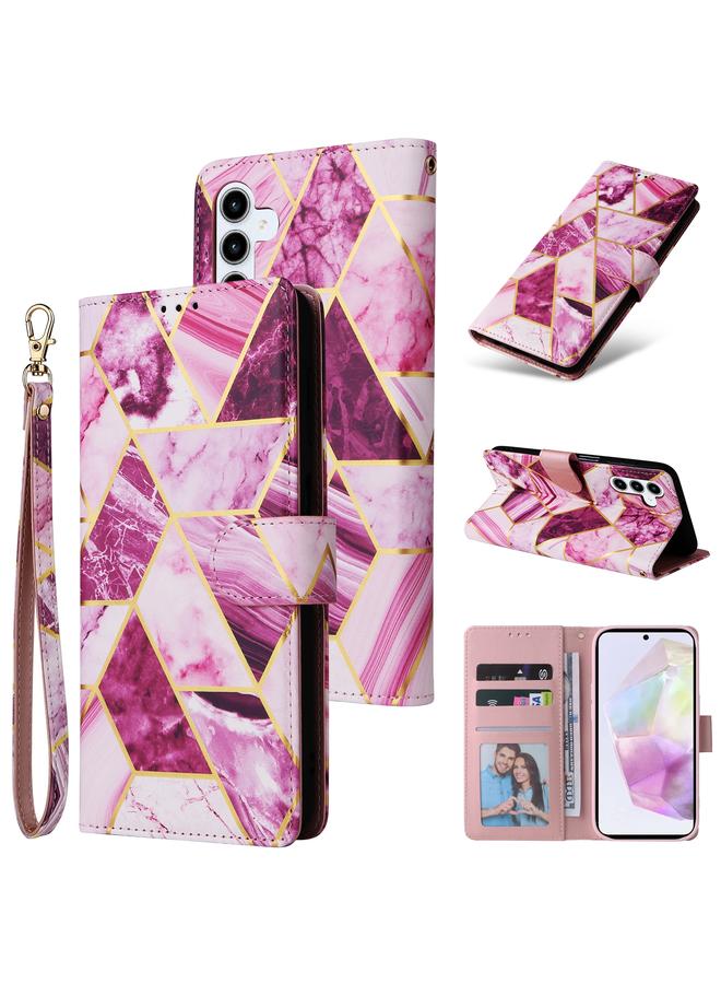 S-TOP Case For Samsung Galaxy A35 5G Marble Bronzing Stitching Leather Phone Case - Image 1